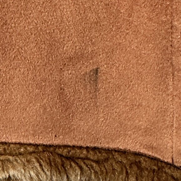 Womens Western Coat Ranch Boho Faux Sheepskin Faux Fur Lined Hooded Caramel M - Picture 13 of 16